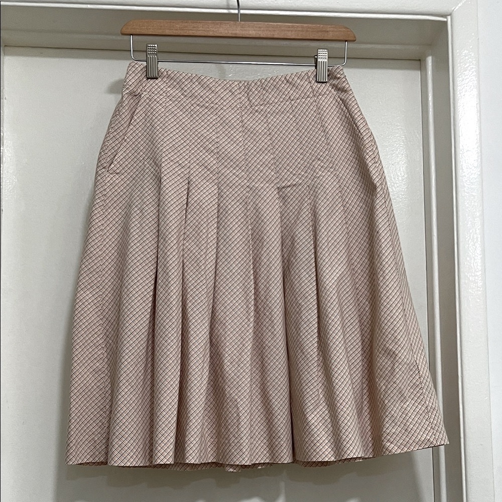 Theory Pink Checkered Pleated Skirt size 0